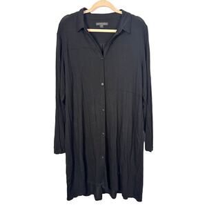 DONNA KARAN Sleepwear Sleep Dress Black Witchy Tencel Lyocell Soft Midi - Large